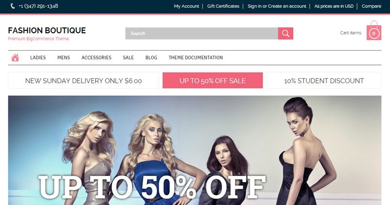 Fashion Boutique – Premium BigCommerce theme by Dit Interactive